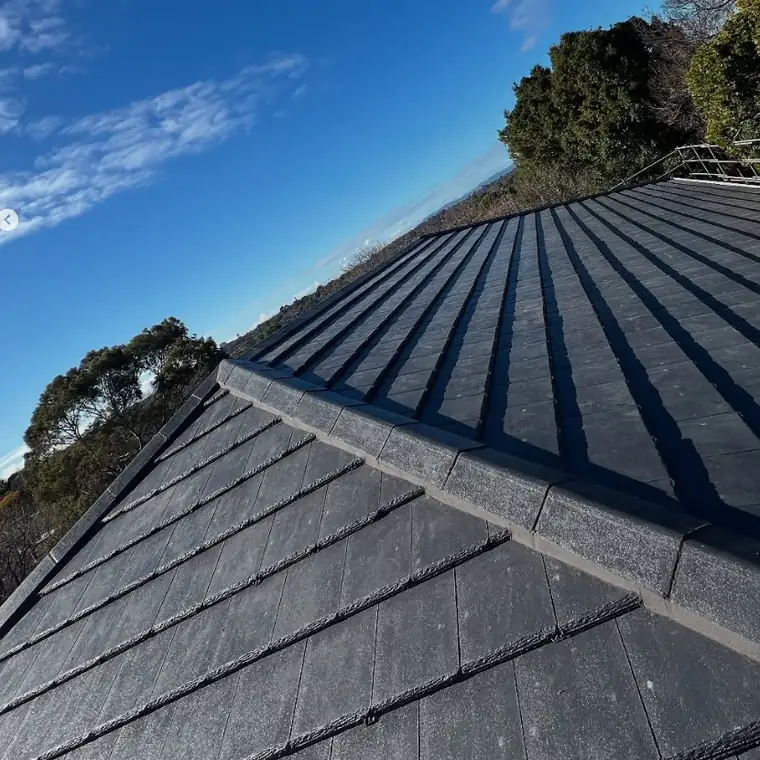 Tiled roof restoration with new pointing in Mornington