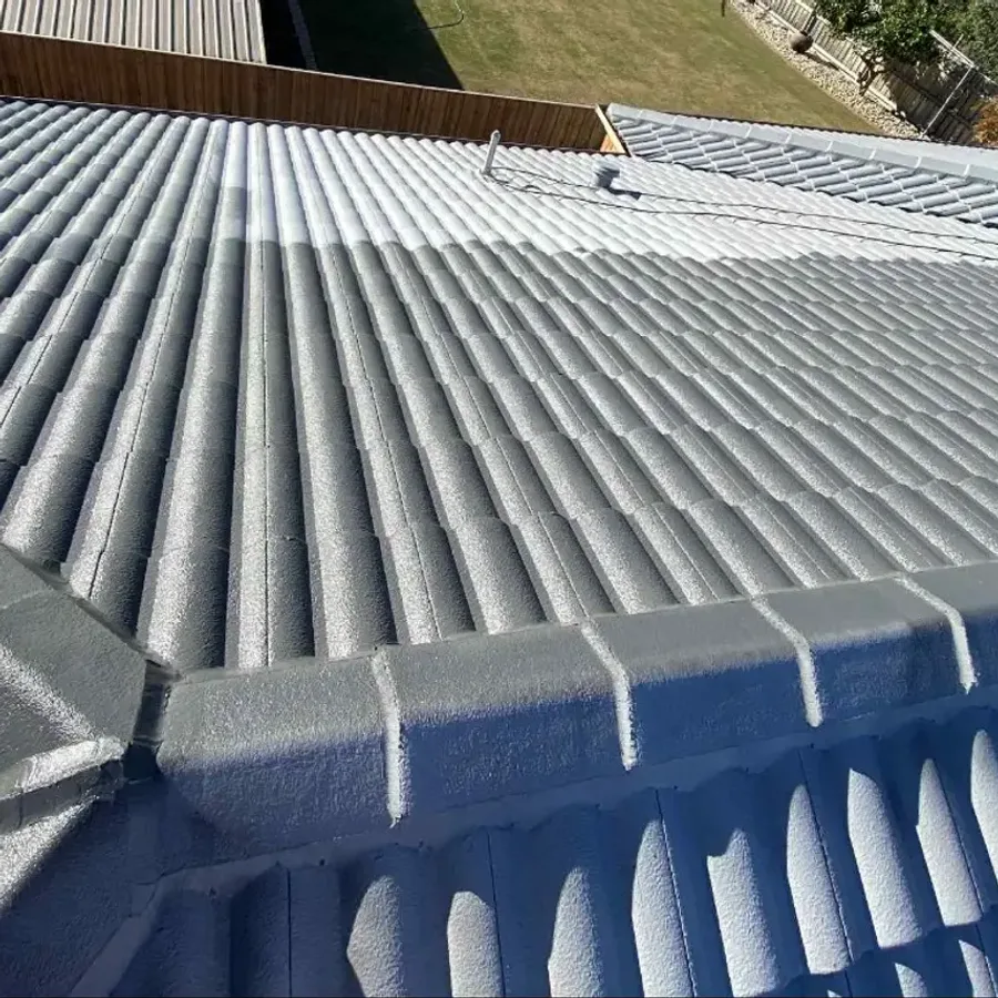 Freshly restored grey tiled roof in Mornington
